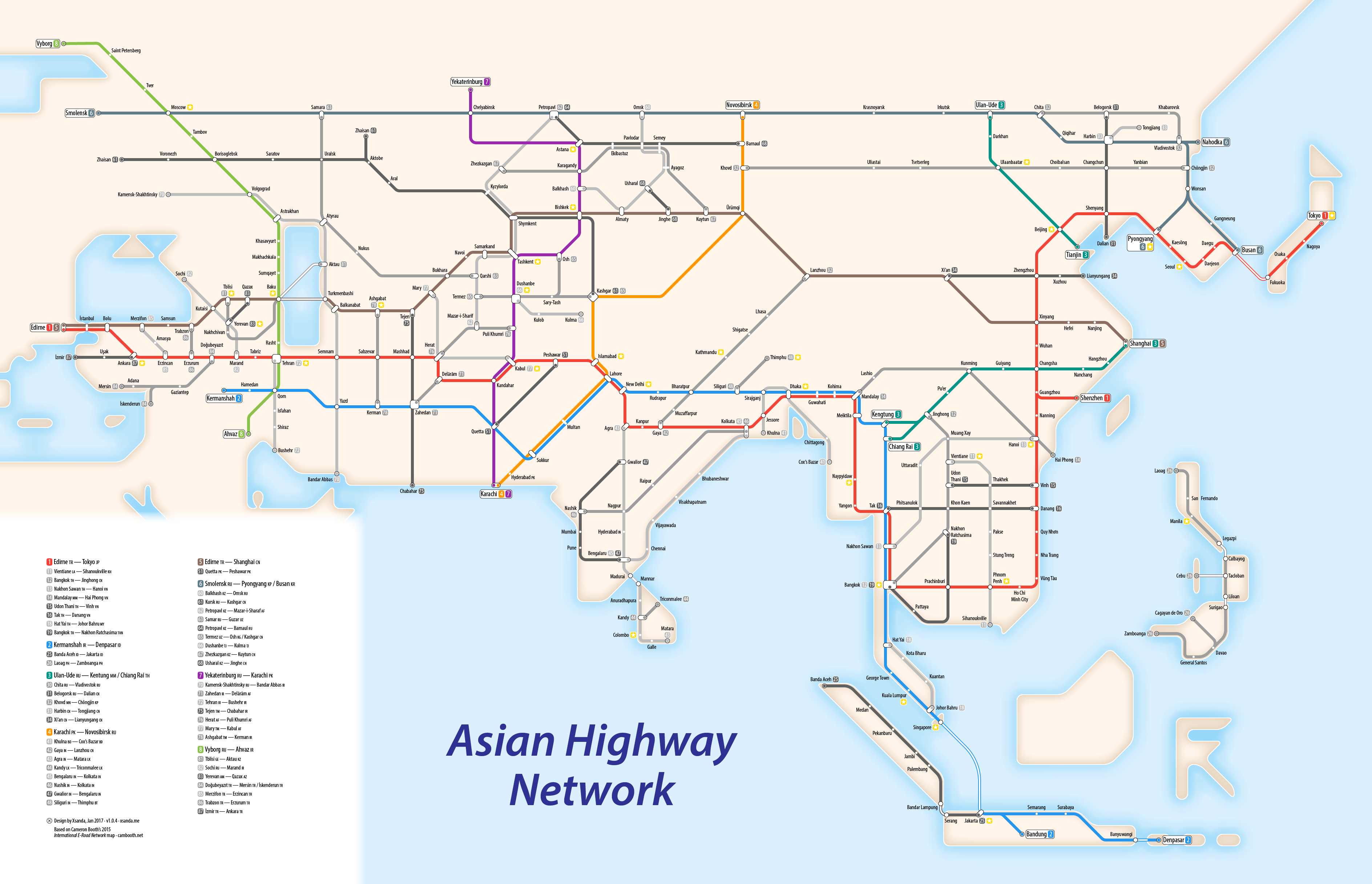 An overview map of the whole network